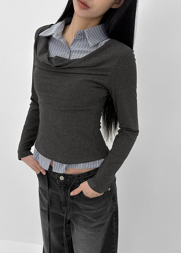 Shandle Drape Layered Shirt