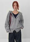 Hazel Two-way Knit Hooded Zip-up