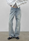 Gash Damaged Bootcut Denim Pants