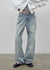 Gash Damaged Bootcut Denim Pants