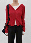 Purehi Linen Round Knit Cardigan