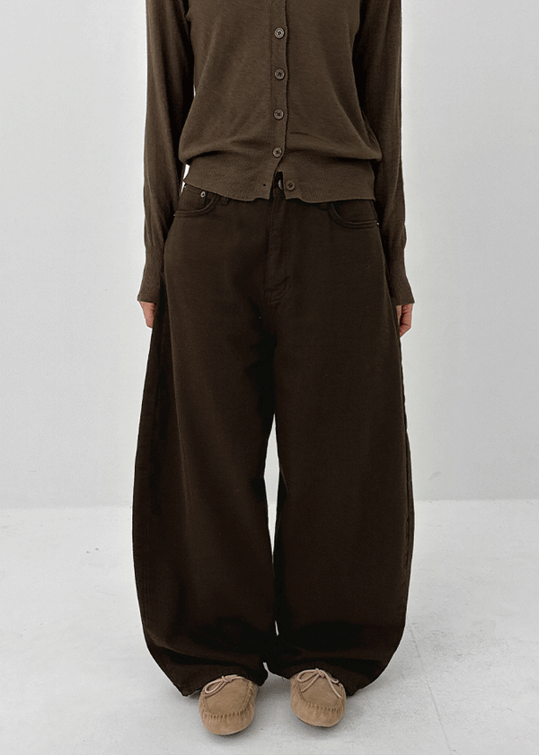 Super-fine Check Beaded Balloon Pants