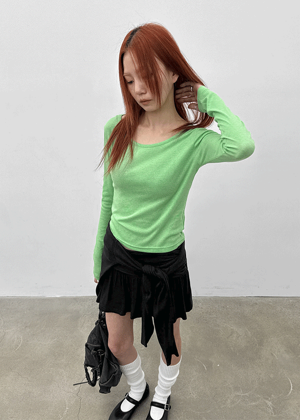 Latof Tencel Basic Long Sleeve T-Shirt
