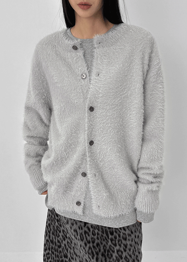 Solar Loose Fit Fur Cardigan