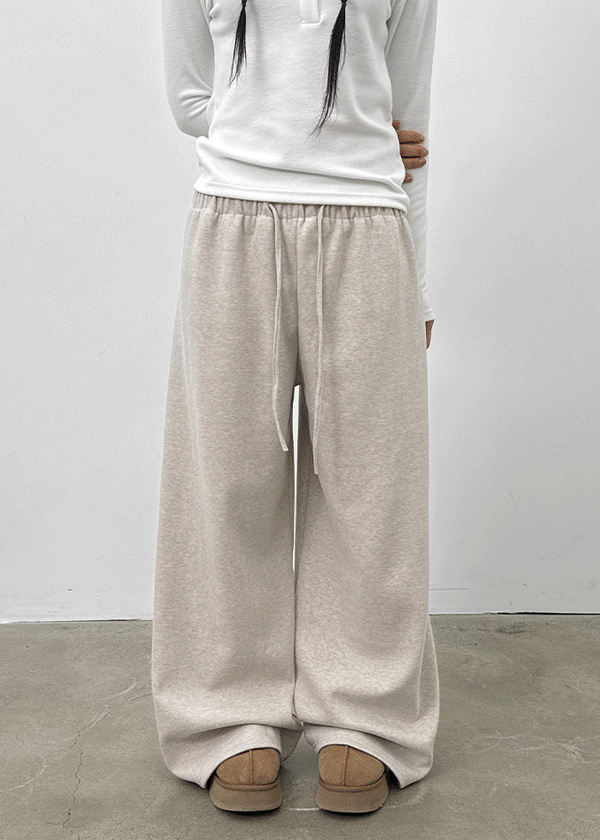 Tilki Bonded Fleece Soft Wide Banding Pants