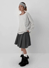 Jimben Cotton Basic Midi Skirt