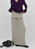 Yilding banding diagonal folding long skirt