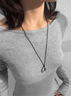 Looking Drop Silver Pendant Necklace