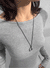 Looking Drop Silver Pendant Necklace