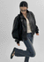 Dupen Eyelet High-Neck Leather Jacket