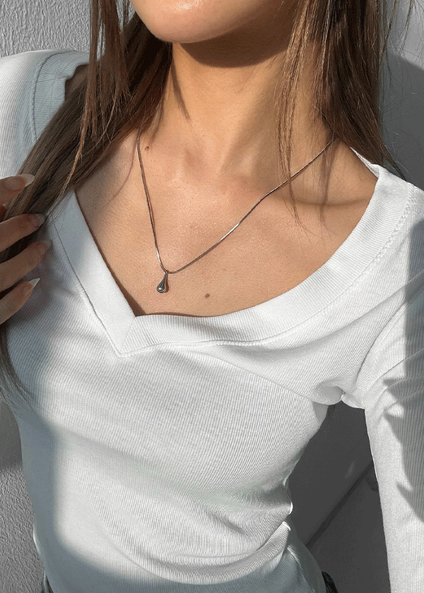 Geline Waterdrop Silver Necklace