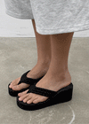 Totreit Wedge Platform Flip-flops