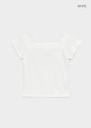 Sae Pop Square Off-shoulder Short Sleeve Tee