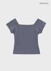 Sae Pop Square Off-shoulder Short Sleeve Tee