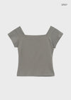 Sae Pop Square Off-shoulder Short Sleeve Tee