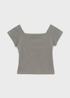 Sae Pop Square Off-shoulder Short Sleeve Tee