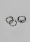 Fibertom 3-piece Silver Ring Set