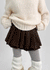 Kurupi Double Wool Pleated Miniskirt
