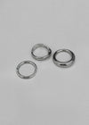 Fibertom 3-piece Silver Ring Set