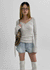 Netsua V-neck Button-up Long-sleeve T-shirt