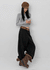 Kumtner String Cotton Wide Pants