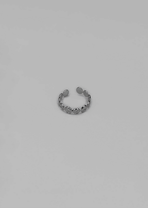 Socially Circle Silver Open Ring