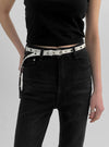 Clasun Eyelet Slim Leather Belt
