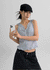 Bissen Pattern Frill Sleeveless Blouse
