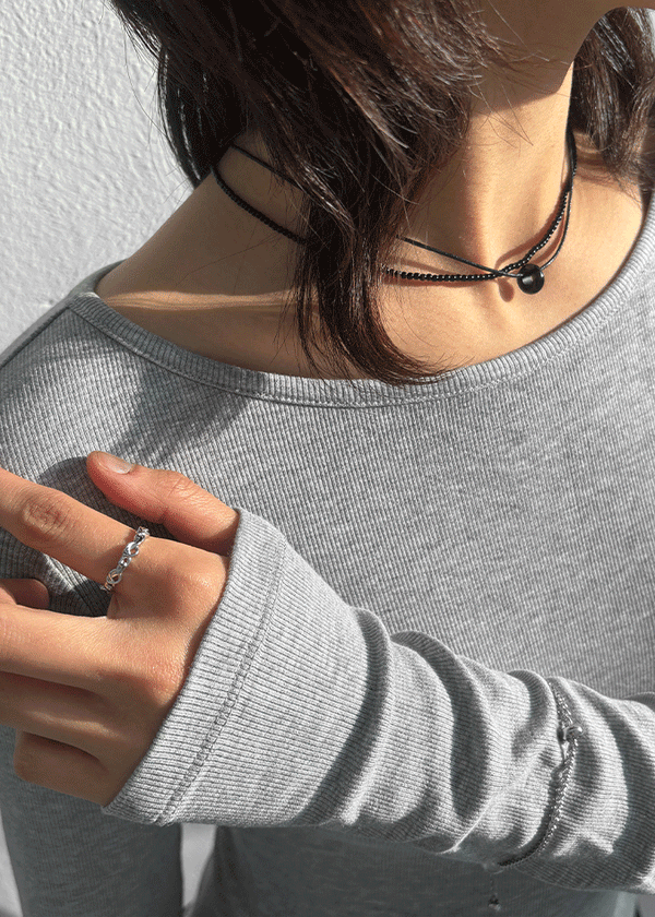 Loporing Silver Twisted Ring