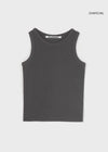 [B-BASIC] Round Neck Ribbed Sleeveless Long Ver.