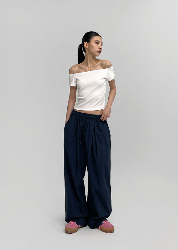 [MADE] Pilot 2-Way Off-Shoulder Short Sleeve Tee