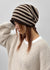 Aslin Striped Wool Knit Turban Beanie