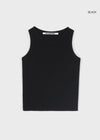 [B-BASIC] Round Neck Ribbed Sleeveless Long Ver.