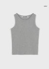 [B-BASIC] Round Neck Ribbed Sleeveless Long Ver.