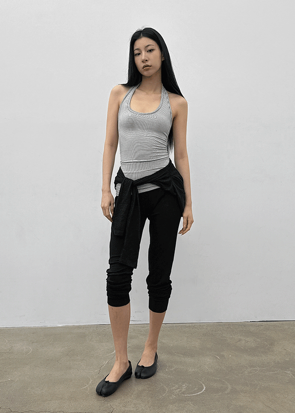 Pollenne Slim Fit Long Halter Sleeveless Top