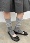 Maol Two-Tone Shirring Knit Leg Warmer