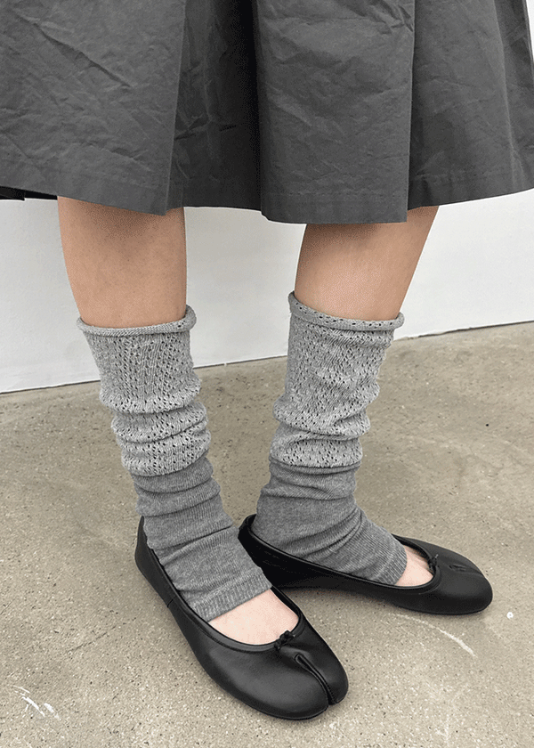 Maol Two-Tone Shirring Knit Leg Warmer