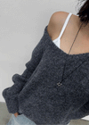 Shorio Star Pendant Drop String Necklace