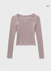 [MADE] Tefrin Square Neck Long Sleeve T-Shirt