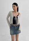 [MADE] Renen Ribbon Bolero Knit Cardigan