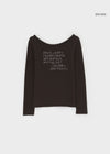 Camiseta de manga larga off-shoulder transparente Sowan