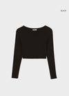 [MADE] V-Neck Extended Sleeve Cropped T-Shirt