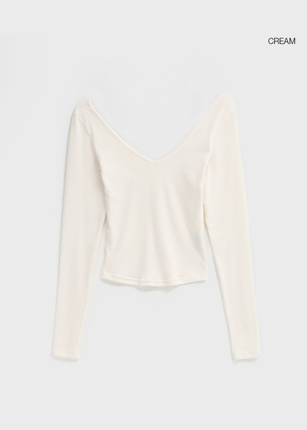 [MADE] Wither V 領層次長袖 T 恤