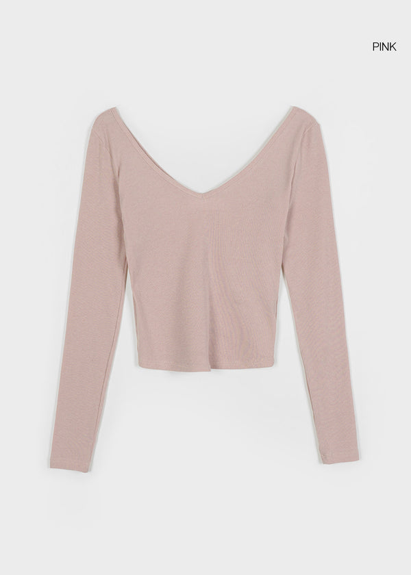 [MADE] Wither V 領層次長袖 T 恤