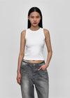[B-BASIC] Round Neck Ribbed Sleeveless Long Ver.