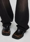 Pilotton Leather Studded Mules