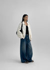 [MADE] Nebre Back Banding Wide Denim Pants