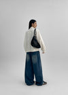 [MADE] Nebre Back Banding Wide Denim Pants