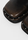 Pilotton Leather Studded Mules