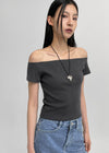 [MADE] Pilot 2-Way Off-Shoulder Short Sleeve Tee